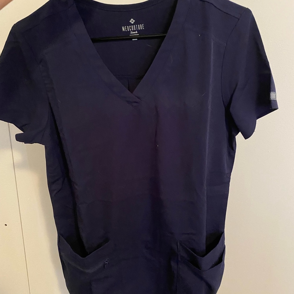 Navy blue Med Coture scrub top